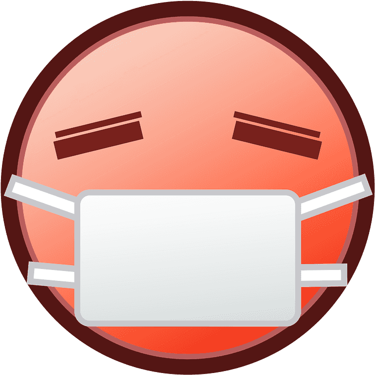 Face With Medical Mask Emoji Clipart - Surgical Mask Glove Icon - Png Download (800x800), Png Download