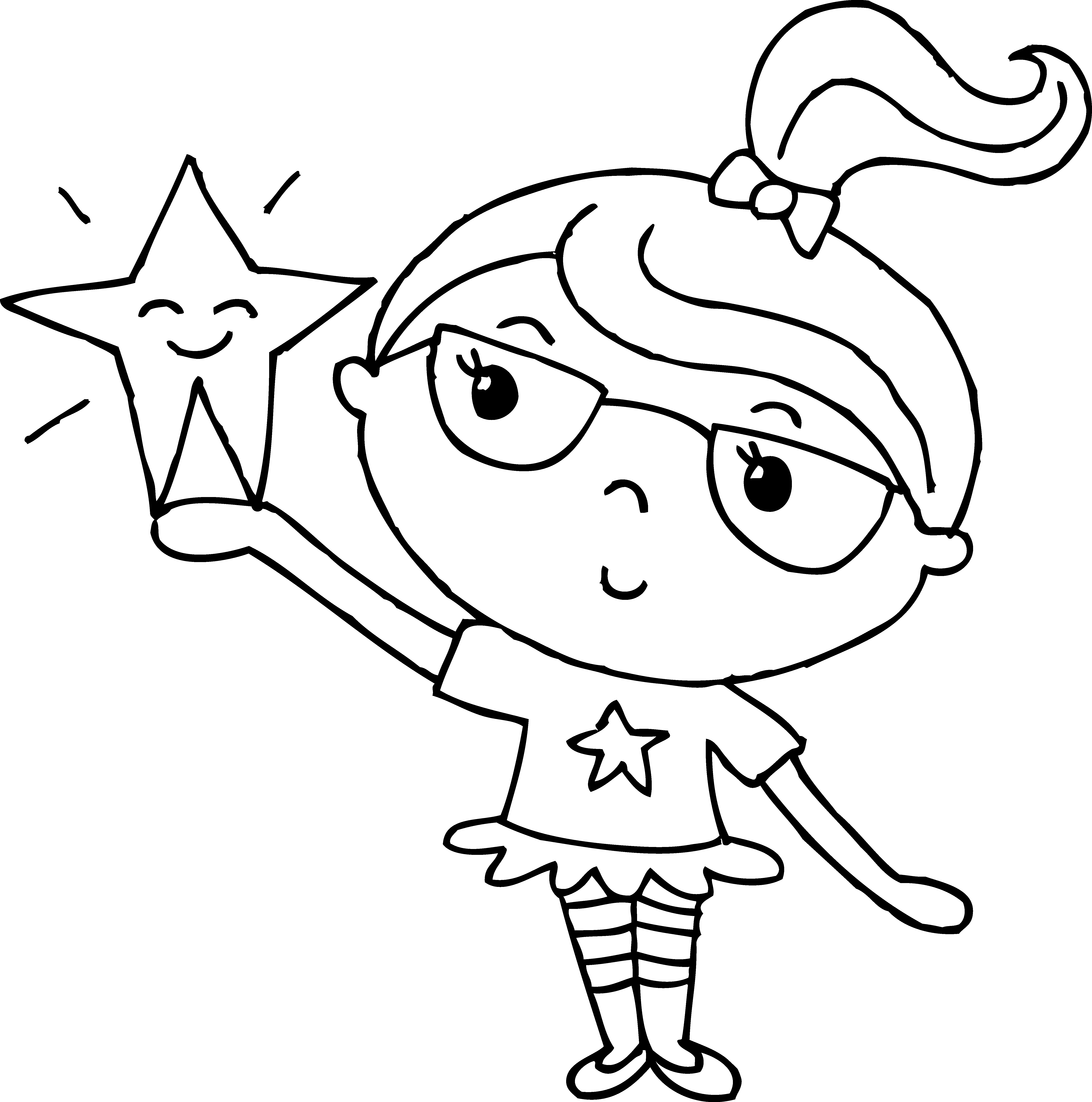 Related Image - Cute Girl Clipart Black And White - Png Download (5960x6015), Png Download