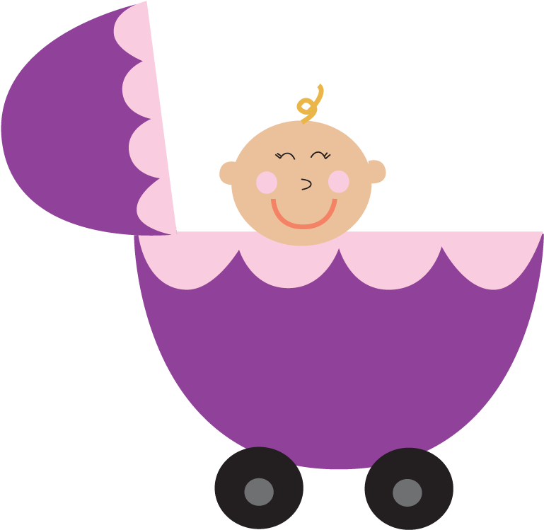 Baby Stroller Shower Printables - Clip Art - Png Download (945x907), Png Download