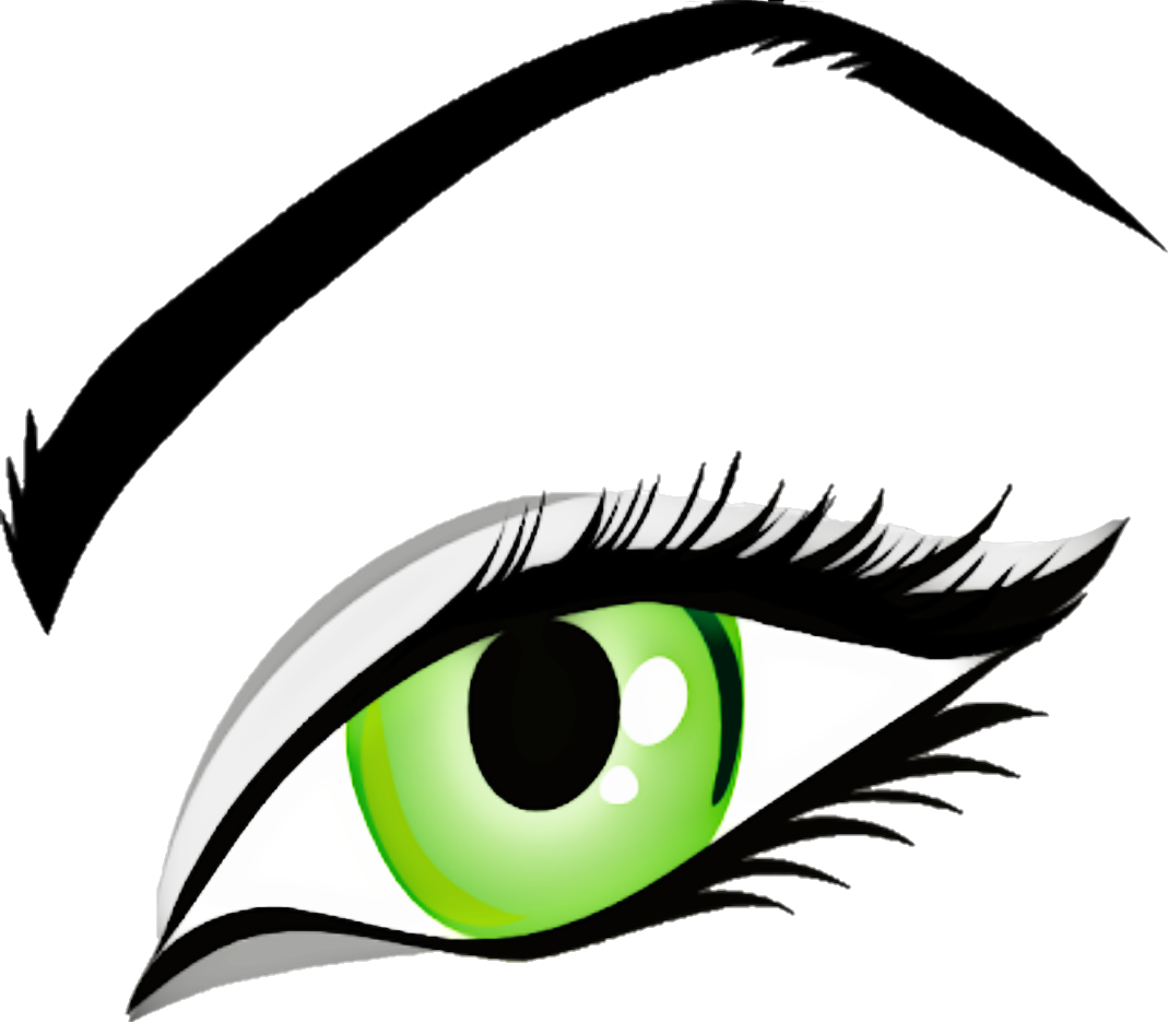 #eye #freetoedit #sticker #green #eyebrow #colors #body - Eye Cliparts - Png Download (1069x935), Png Download