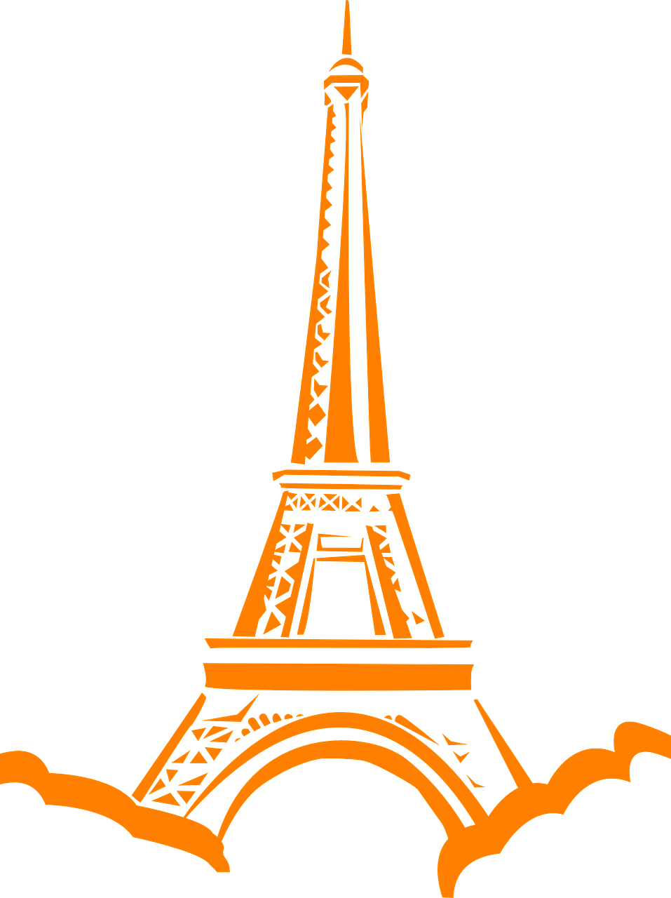 France Eiffel Tower Landmark - Eiffel Tower Vector Clipart (957x1280), Png Download