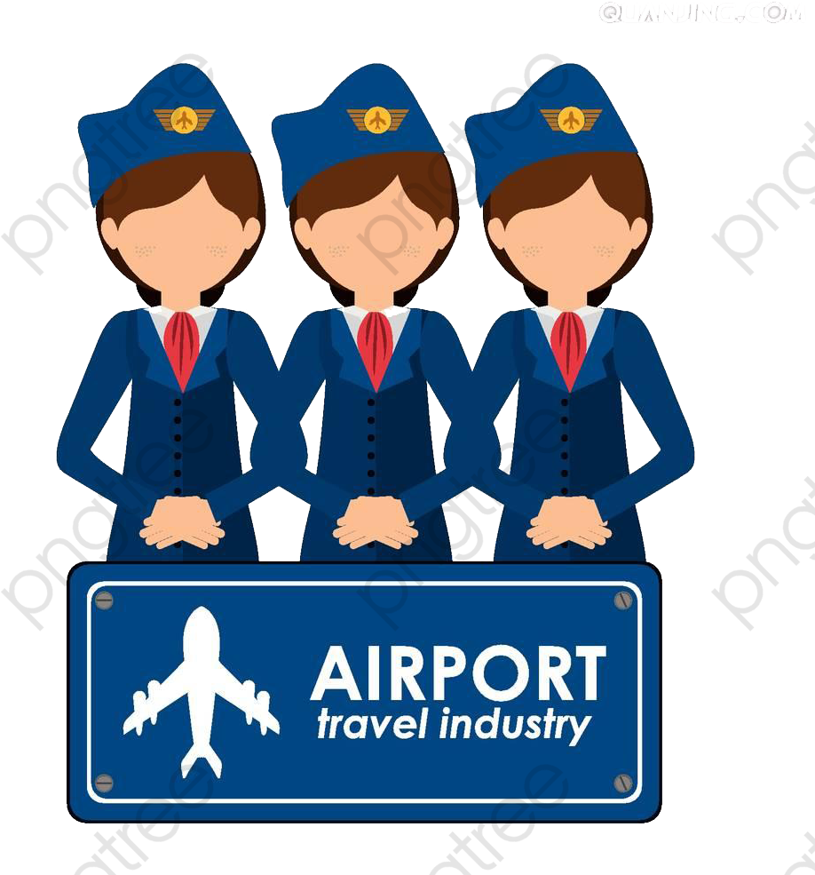 Airport Staff Cartoon Clipart (1000x1000), Png Download