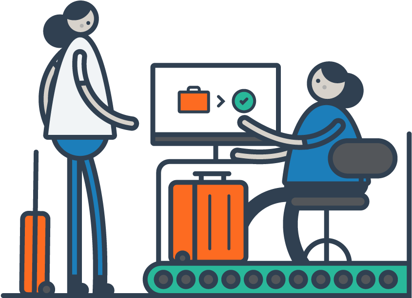 Airport Clipart Airport Counter - Cashier Airport Clip Art In Transparent Background - Png Download (1200x1200), Png Download