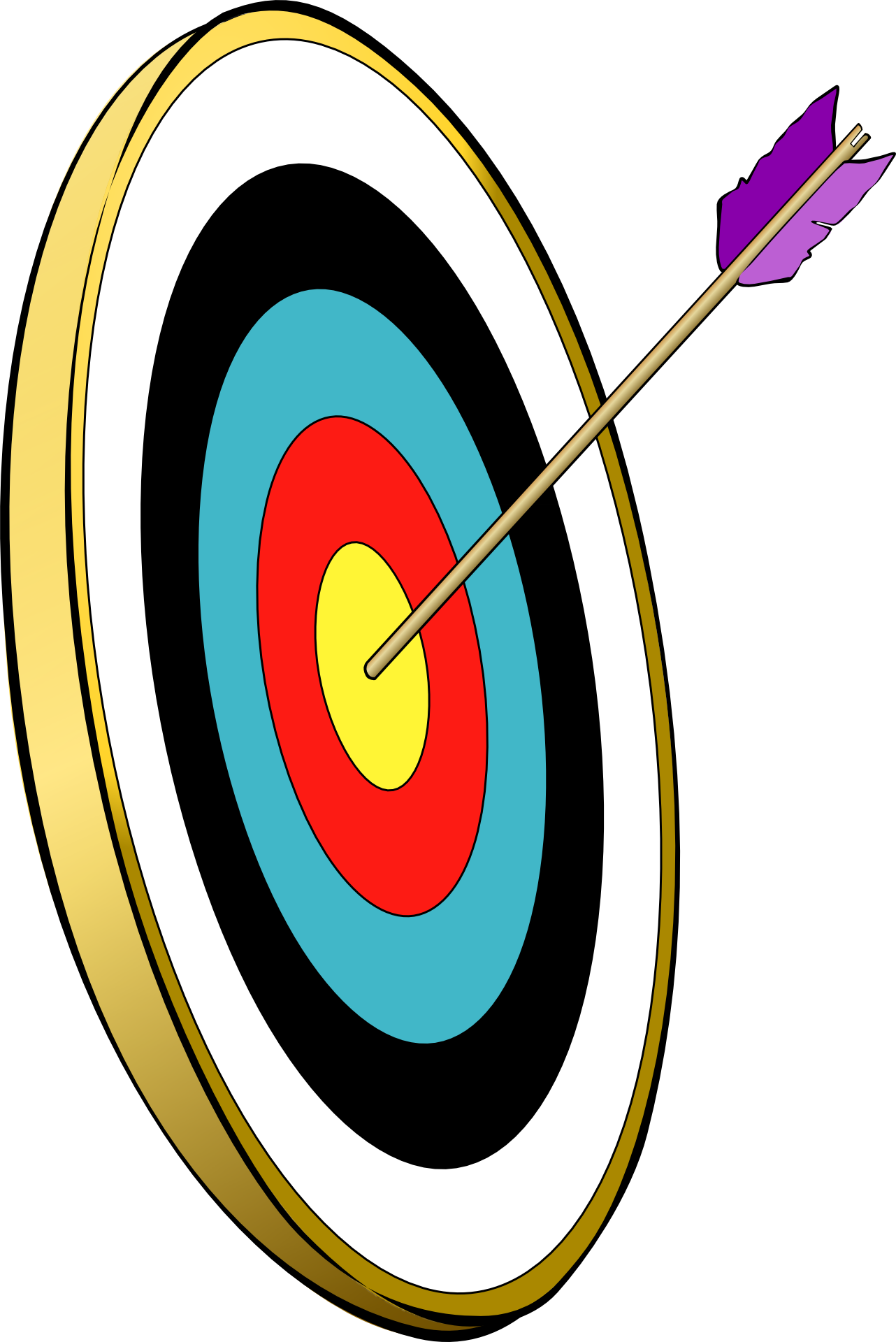 Target Archery Bow And Arrow Clip Art - Archery Transparent Clipart - Png Download (1282x1920), Png Download