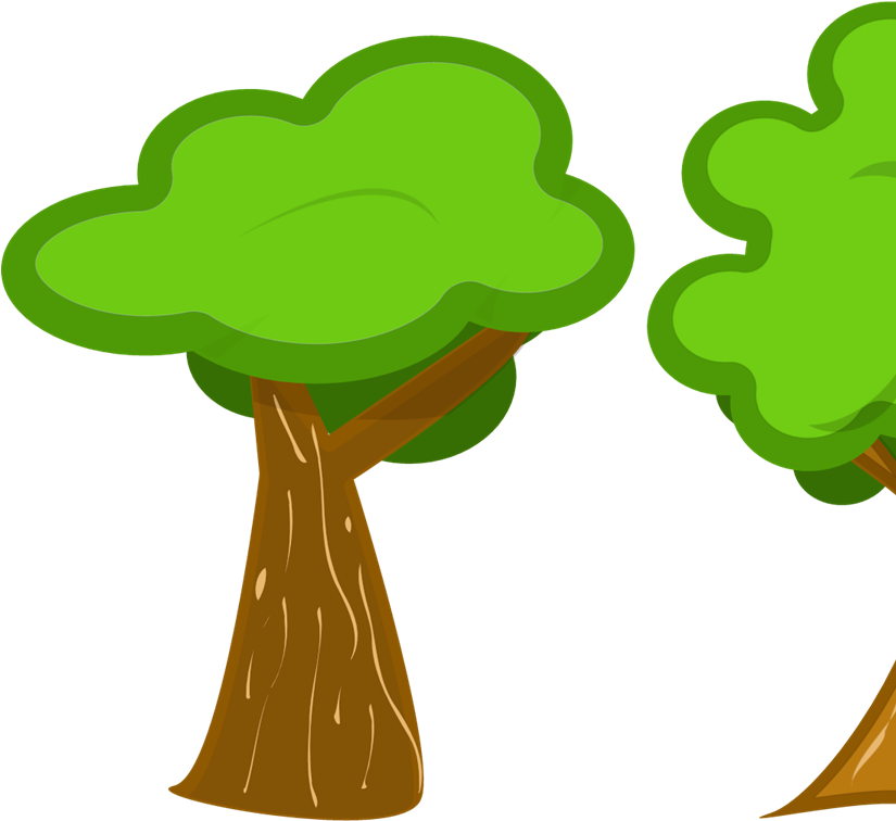 Trees And Flowers Cartoon Clipart - Full Size Clipart (#5296737