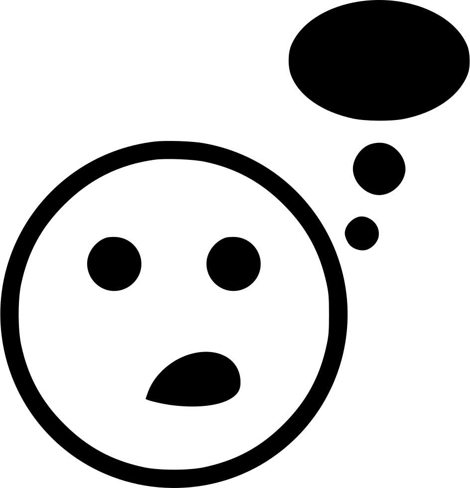 Clip Art , Png Download - Smiley Thinking Clipart Black And White Transparent Png (944x980), Png Download