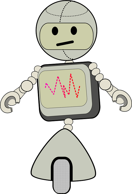 Tall Robot Clipart - Robot On One Wheel Drawing - Png Download (543x800), Png Download