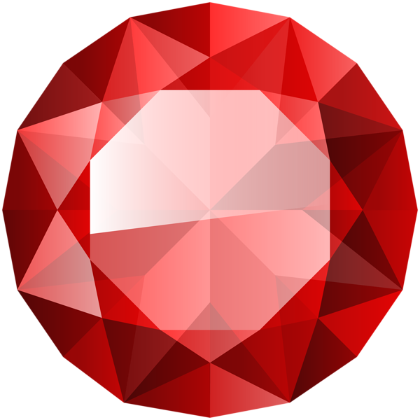 Clipart Rock Diamond - Round Red Diamond Png Transparent Png (600x600), Png Download
