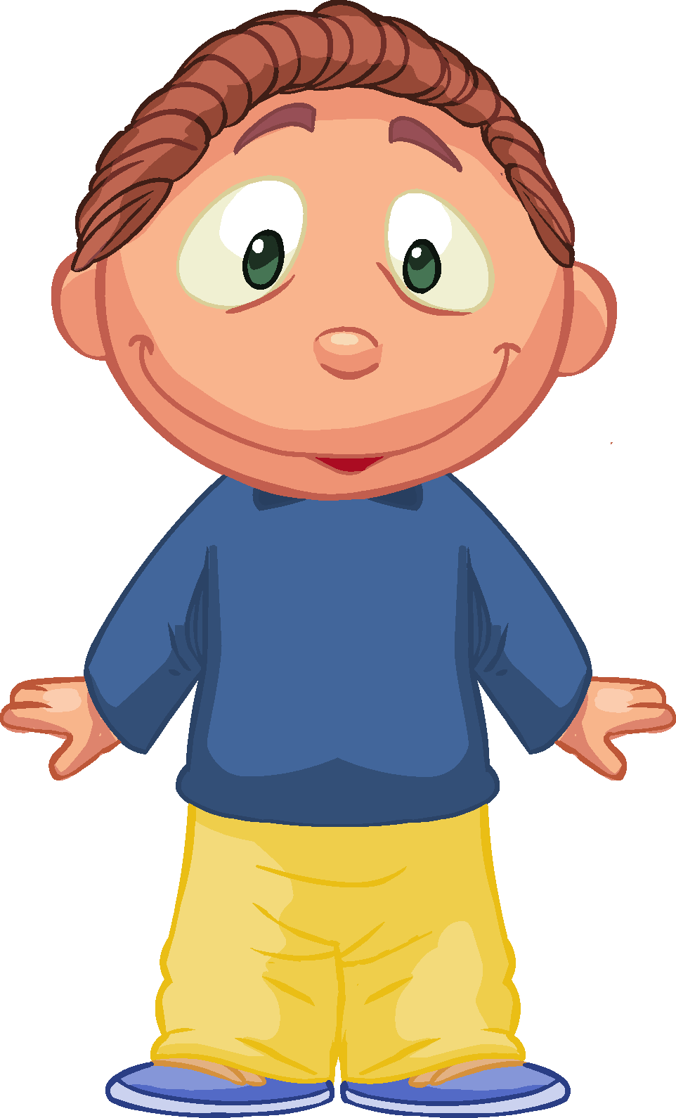 Cartoon Children, Kids, People - Clip Art - Png Download (962x1590), Png Download
