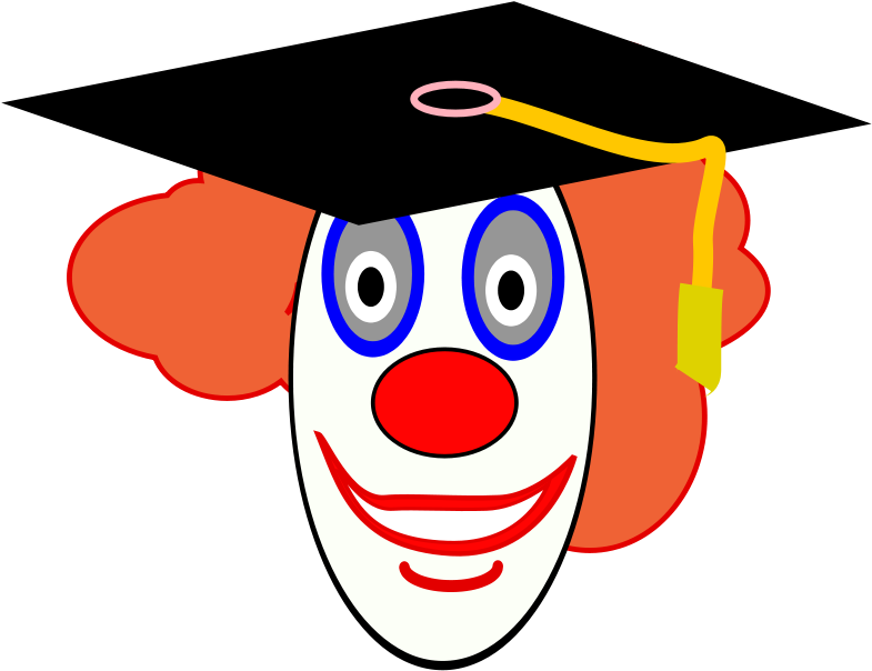 Graduate School Clipart Clip Download Free Graduation - Clown Face - Png Download (800x619), Png Download