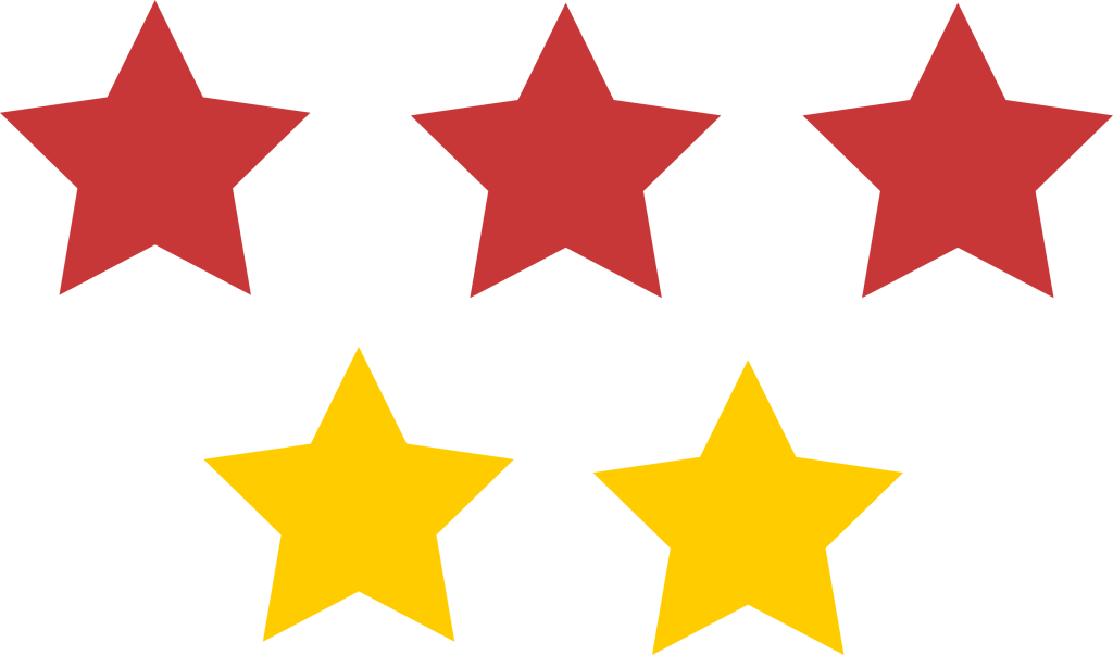 Vote Star Rating Icon - 5 Stars Clipart - Png Download (1024x603), Png Download