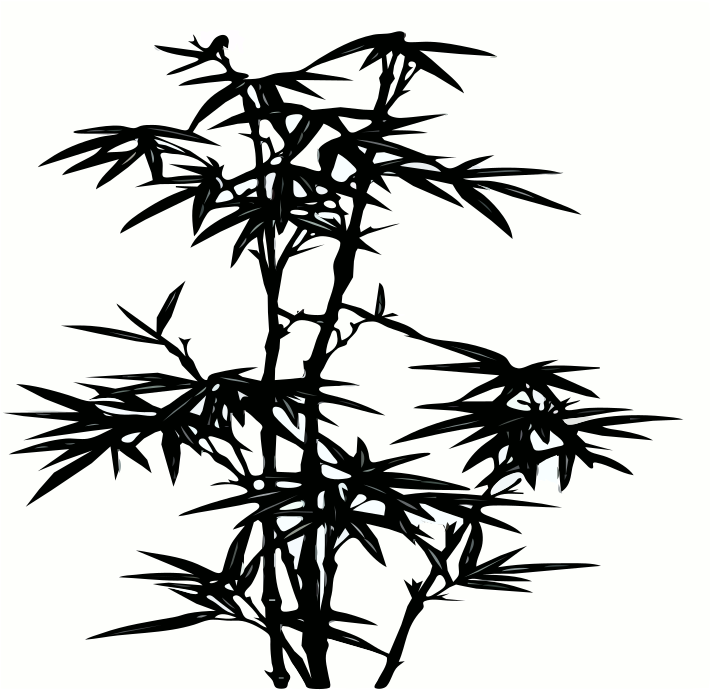 Bamboo Silhouette Clipart (1024x1024), Png Download