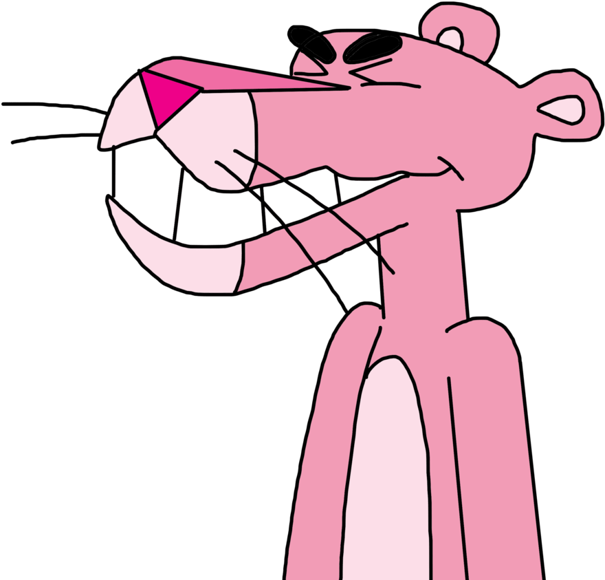 The Pink Panther Laughing By Marcospower1996 - Pink Panther Laughing In Animation Clipart (880x843), Png Download