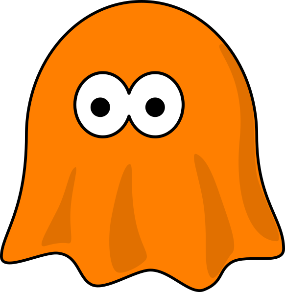 Orange Ghost Clipart (582x597), Png Download