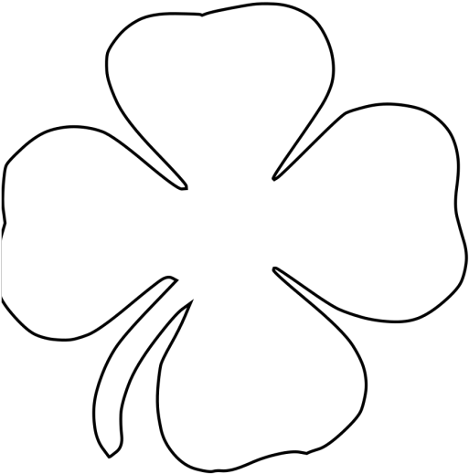 Four Leaf Clover Vector Clip Art - White Four Leaf Clover Png Transparent Png (600x600), Png Download