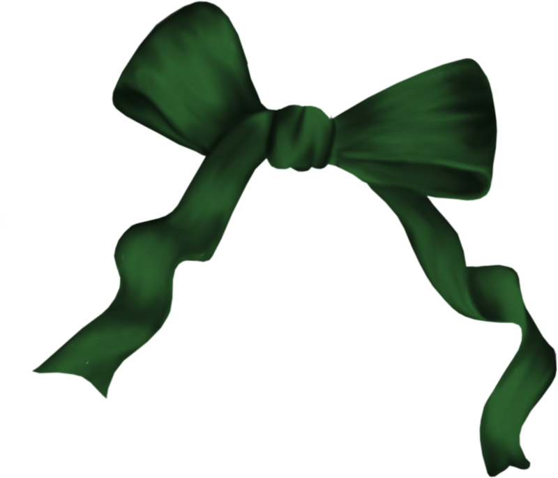 Clipart Leaf Ribbon - Transparent Background Green Bow Clipart - Png Download (800x685), Png Download