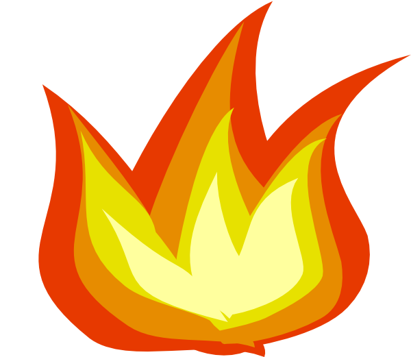 Tall Clipart Flame - Fire Flame Clip Art - Png Download (600x521), Png Download