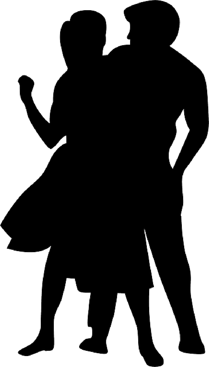 Clip Art Dance Openclipart Vector Graphics - Couple Dancing Silhouette Png Transparent Png (800x1406), Png Download