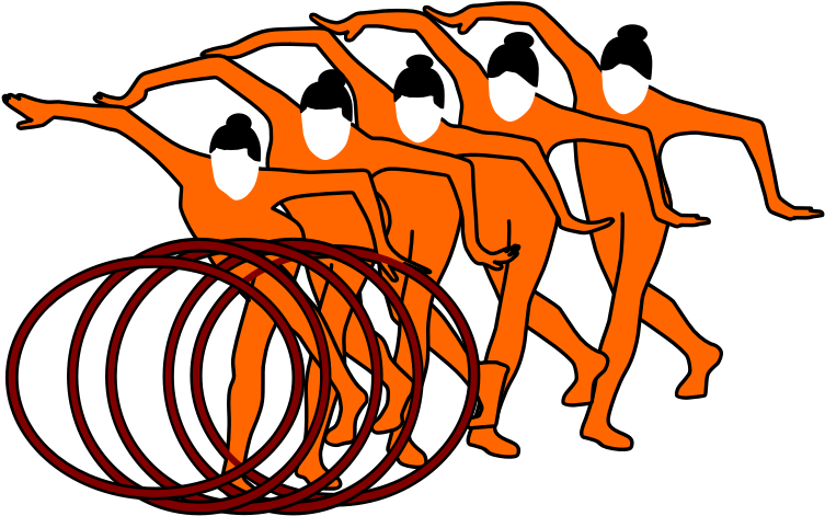 Rhythmic Gymnastics Whole Set Of Rhythmic - Rhythmic Gymnastics Clipart (800x800), Png Download