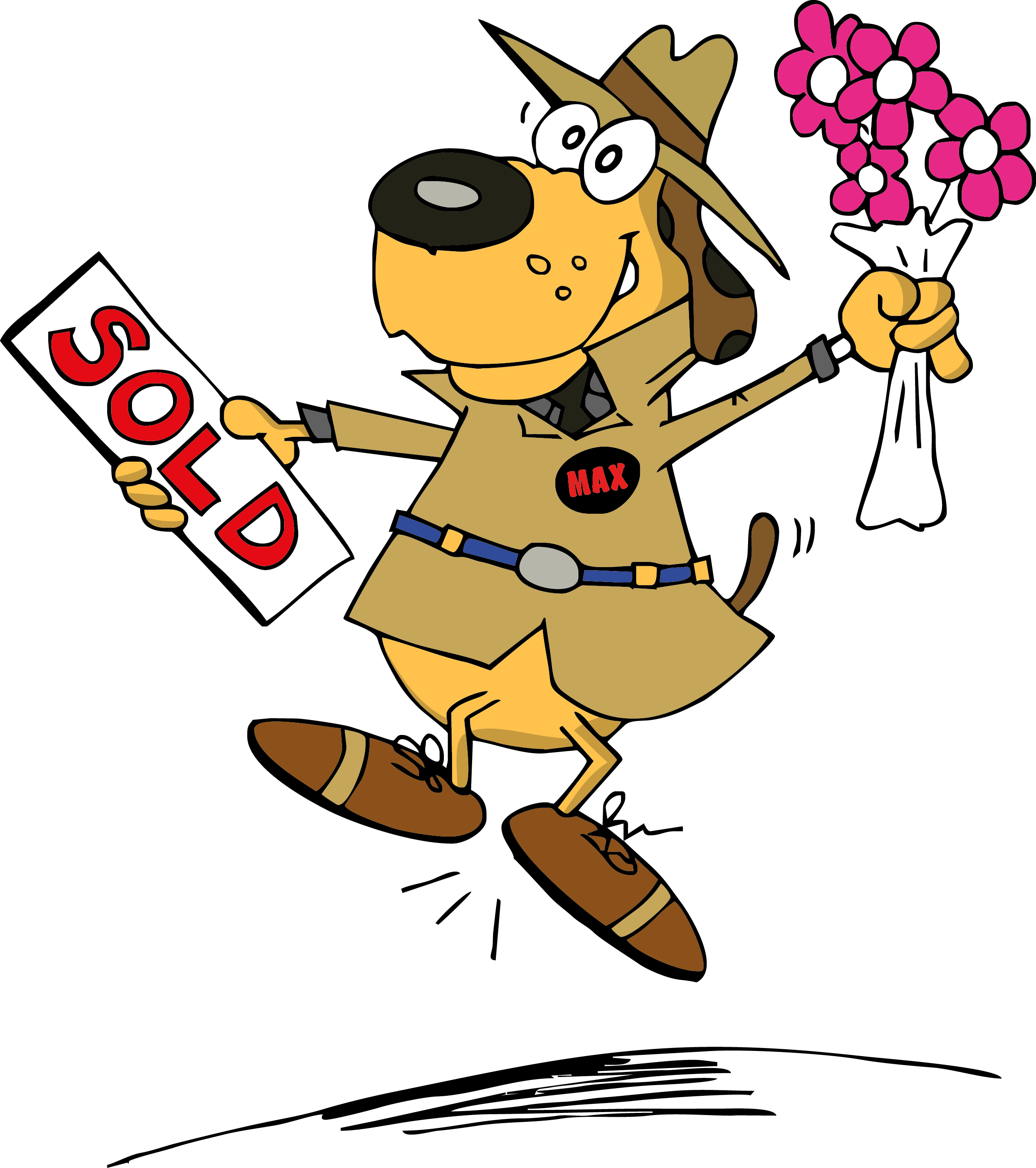 Clipart Dogs Detective - Cartoon - Png Download (2425x2735), Png Download