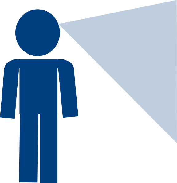 Man Sign Blue Looking Clip Art - Png Download (576x597), Png Download