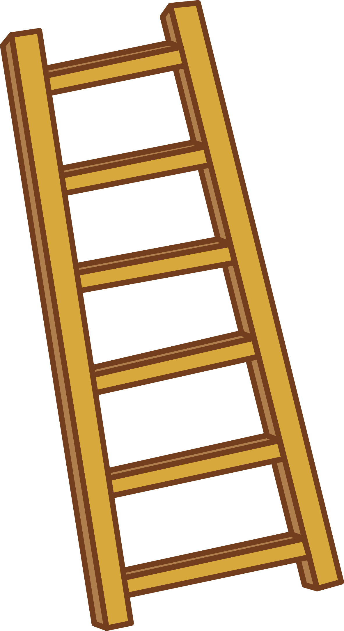 Clipart Of A Ladder - Ladder Clipart - Png Download (1182x2168), Png Download