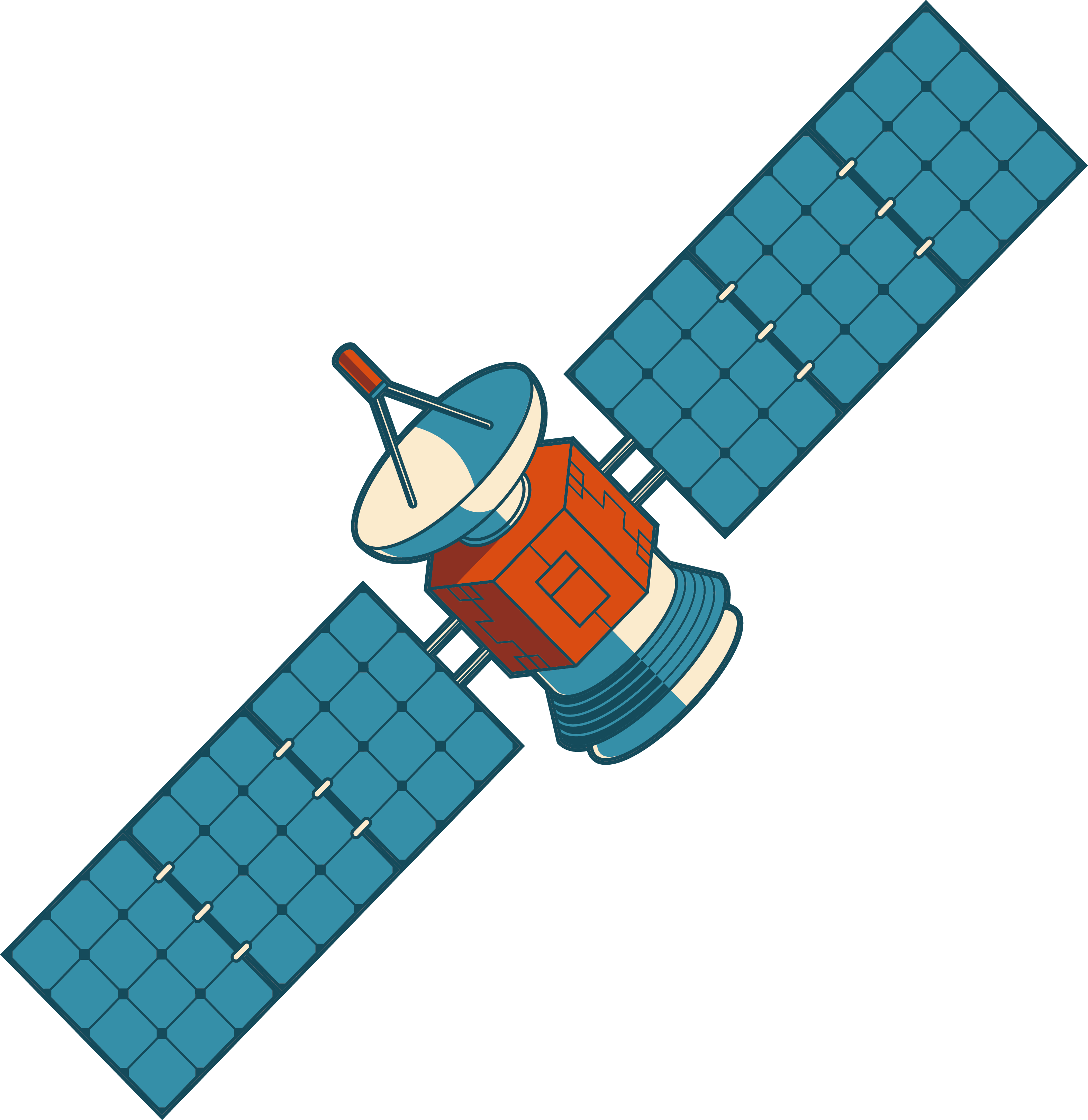 Satellite Nilesat Clip Art - Satellite Clip Art - Png Download (3144x3237), Png Download