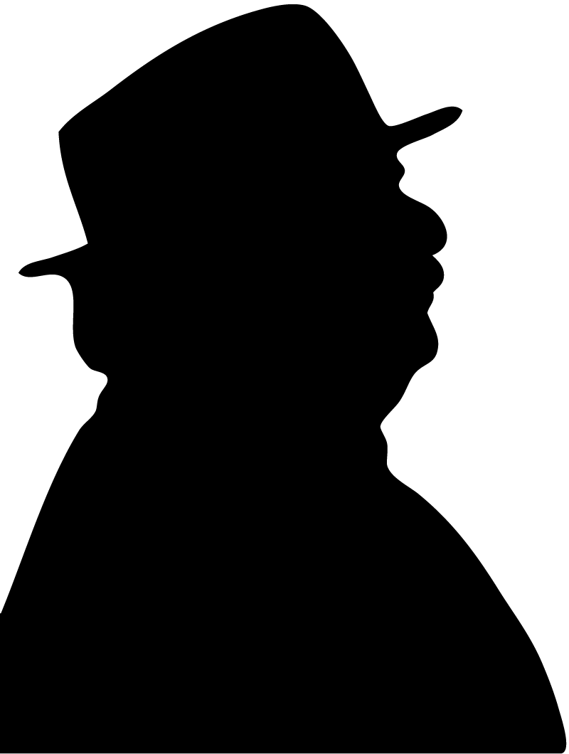 2013 - Old Man Head Silhouette Clipart (800x1060), Png Download