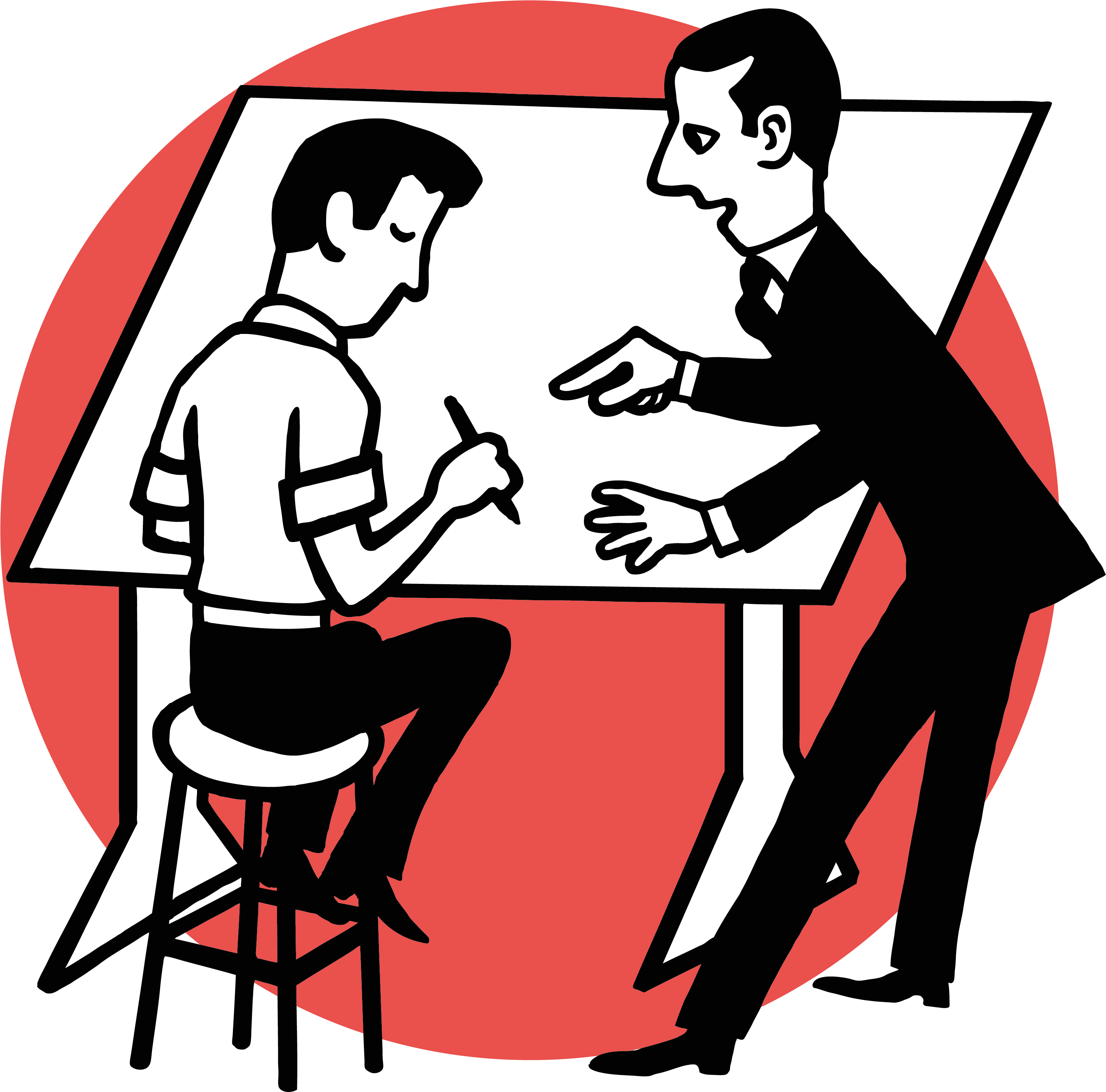 The Architect - Art Print: Pop Ink - Csa Images' Two Men At Drafting Clipart (3333x3333), Png Download