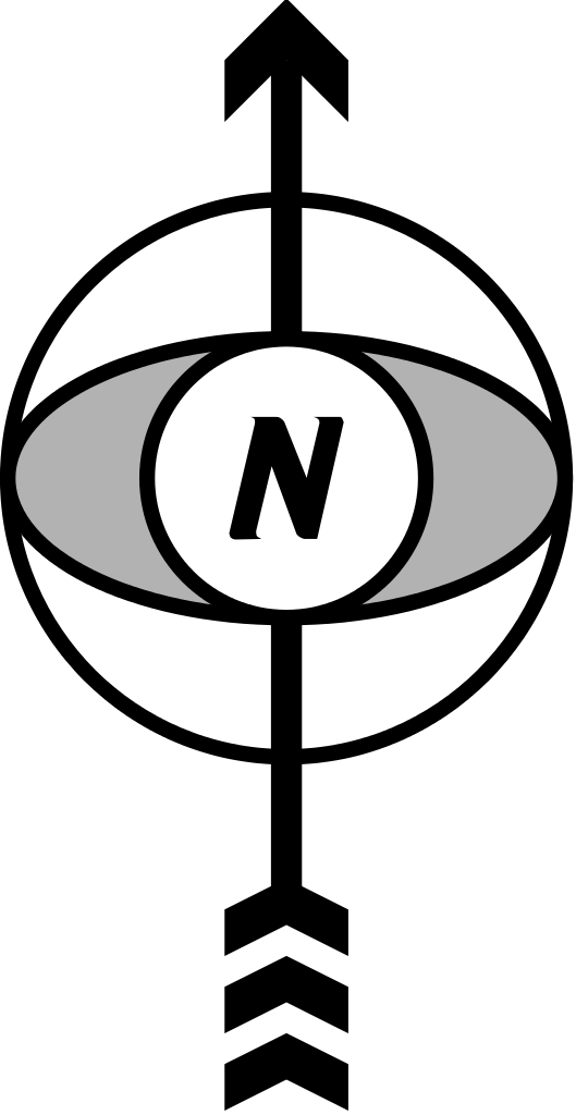 Arrow North Cfcf - Orientation In A Map Clipart (529x1024), Png Download