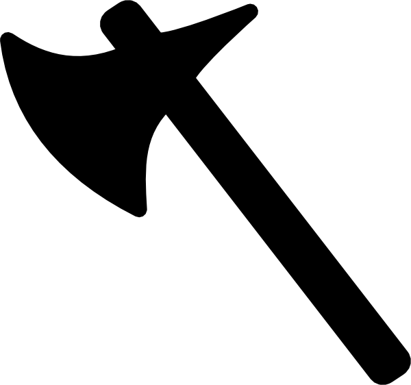 Newshordesaxeblack Clip Art At Clker - Axe Gif Png Transparent Png (600x562), Png Download