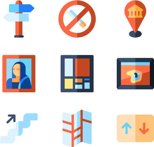 Icons Free Banner Black And White Library - Museum Clipart (600x564), Png Download