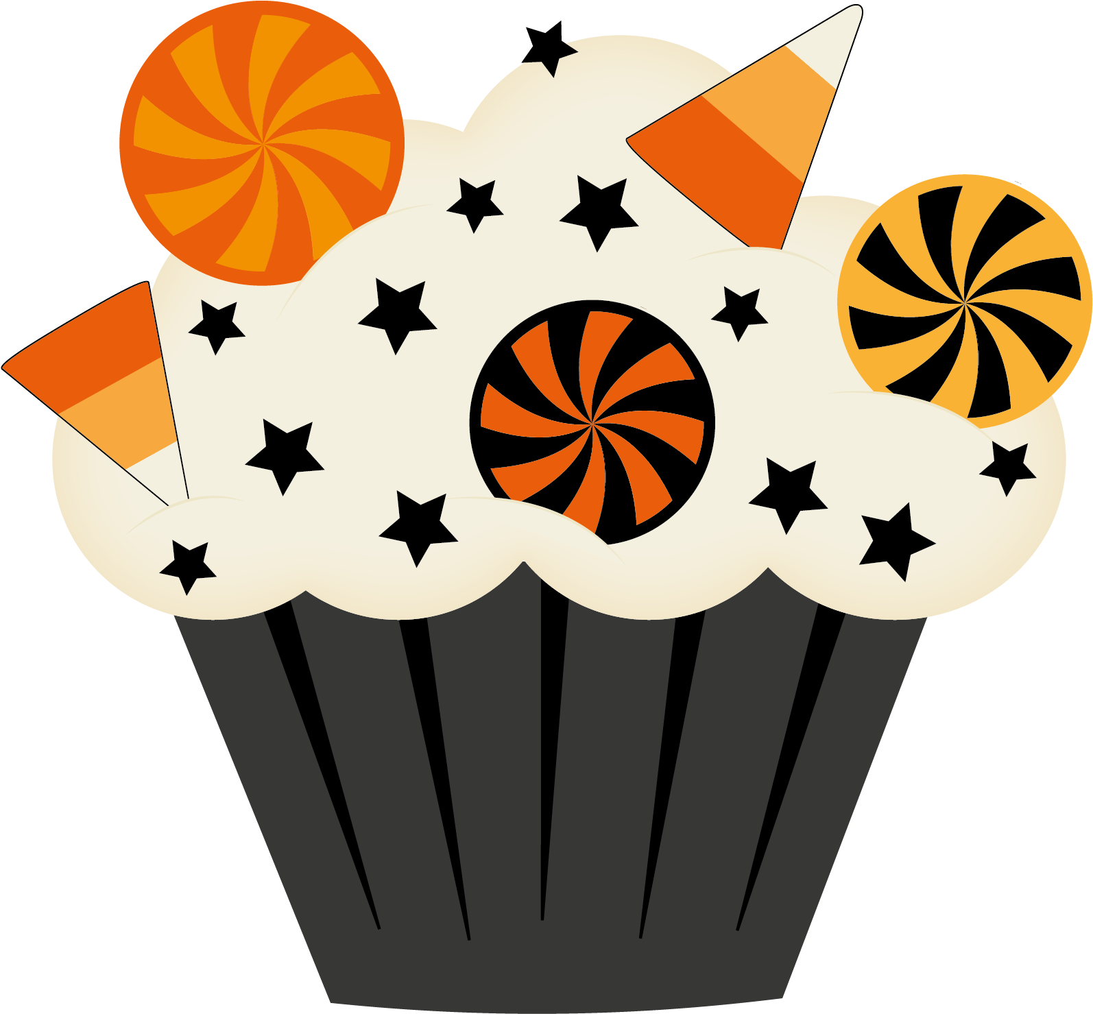 Halloween Cupcake Decorating Fun - Halloween Cupcake Png Clipart (650x605), Png Download