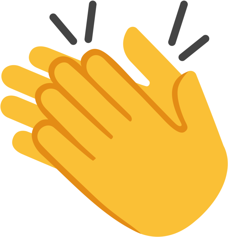 Clapping Hands Emoji Png Graphic Free - Clapping Emoji Clipart (600x600), Png Download