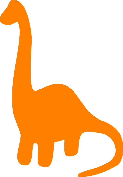 Collection Of Free Dinosaur Vector Girly - Long Neck Dinosaur Silhouette Clipart (502x720), Png Download