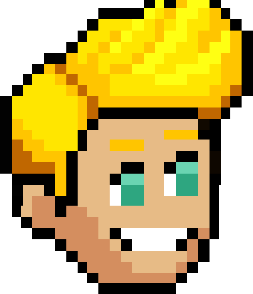 Hair Clipart Yellow Hair - 8 Bit Ice Man Mega Man - Png Download (1000x1000), Png Download