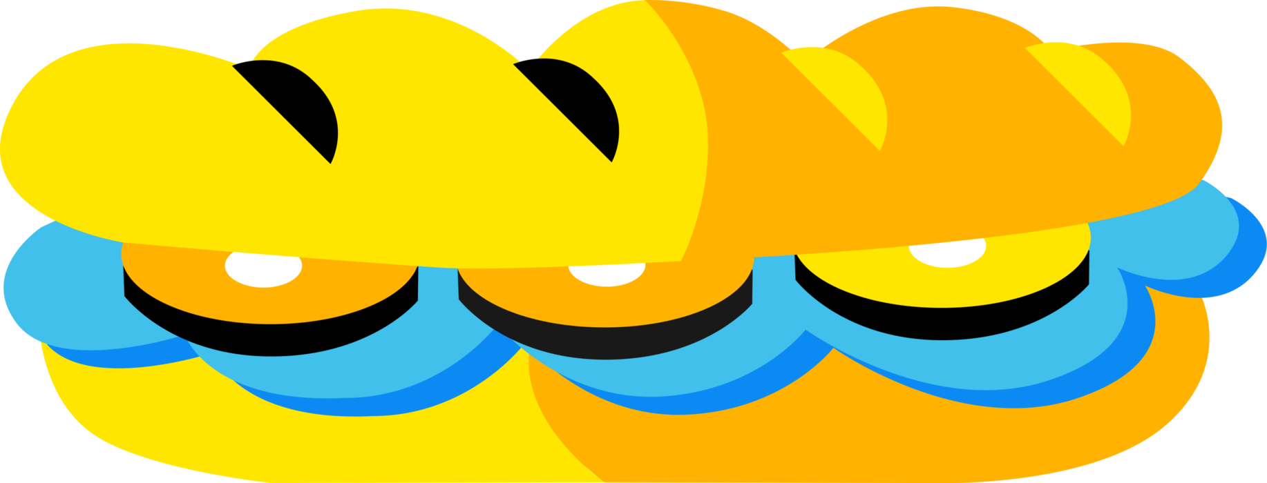 Sub Vector Hoagie - Submarine Sandwich Clipart (1834x700), Png Download