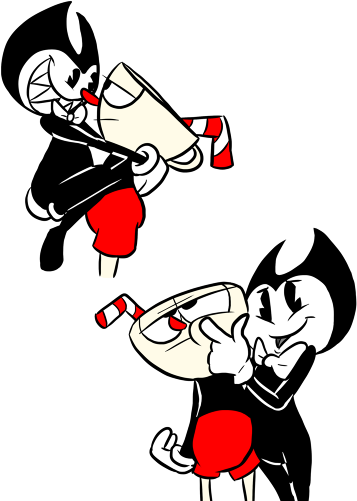 Clipart Free Download Battle Drawing Ink - Bendy Cuphead - Png Download (786x1017), Png Download