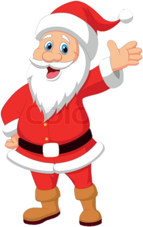 2018 - Severalpens - - Santa With A Gift Cartoon Clipart (767x800), Png Download