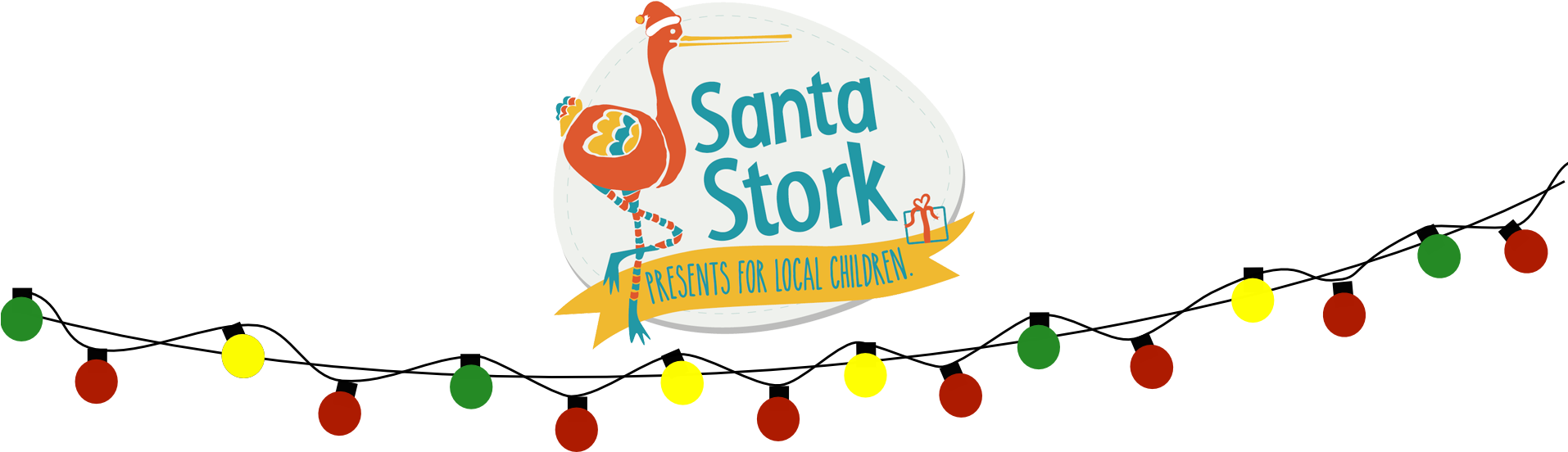 Last Year's Santa Stork Campaign Saw Brand New Presents - Christmas Light String Clipart - Png Download (1913x578), Png Download