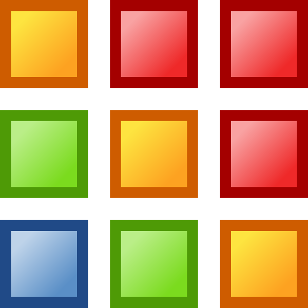 Grid Cliparts - Colors Icons - Png Download (600x600), Png Download