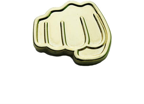 Fist Bump - Gold Fist Png Clipart (595x595), Png Download