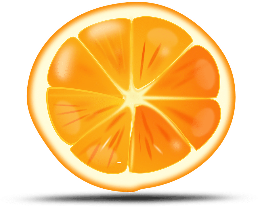 Free Sliced Orange Clip Art - Sweet Orange Stainless Steel Travel Mug - Png Download (640x488), Png Download