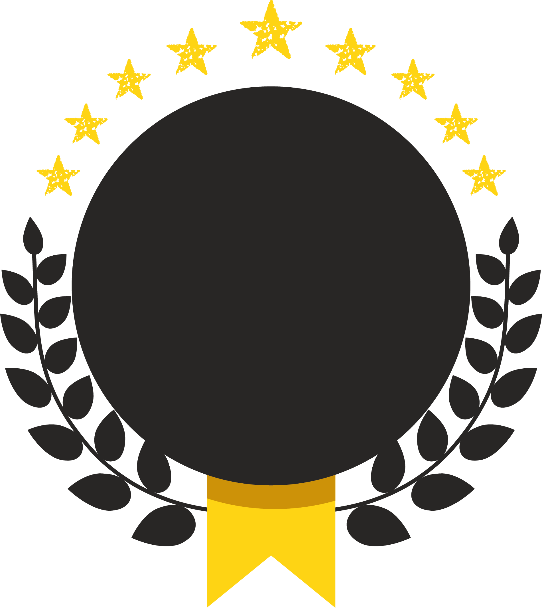 Symbol Icon Hand Painted Black Circle Transprent - Black Clipart (1901x2131), Png Download