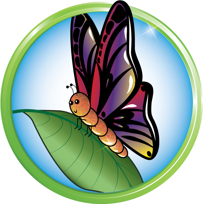 Scavenger Hunt Badges - Butterfly Badge Clipart (720x720), Png Download