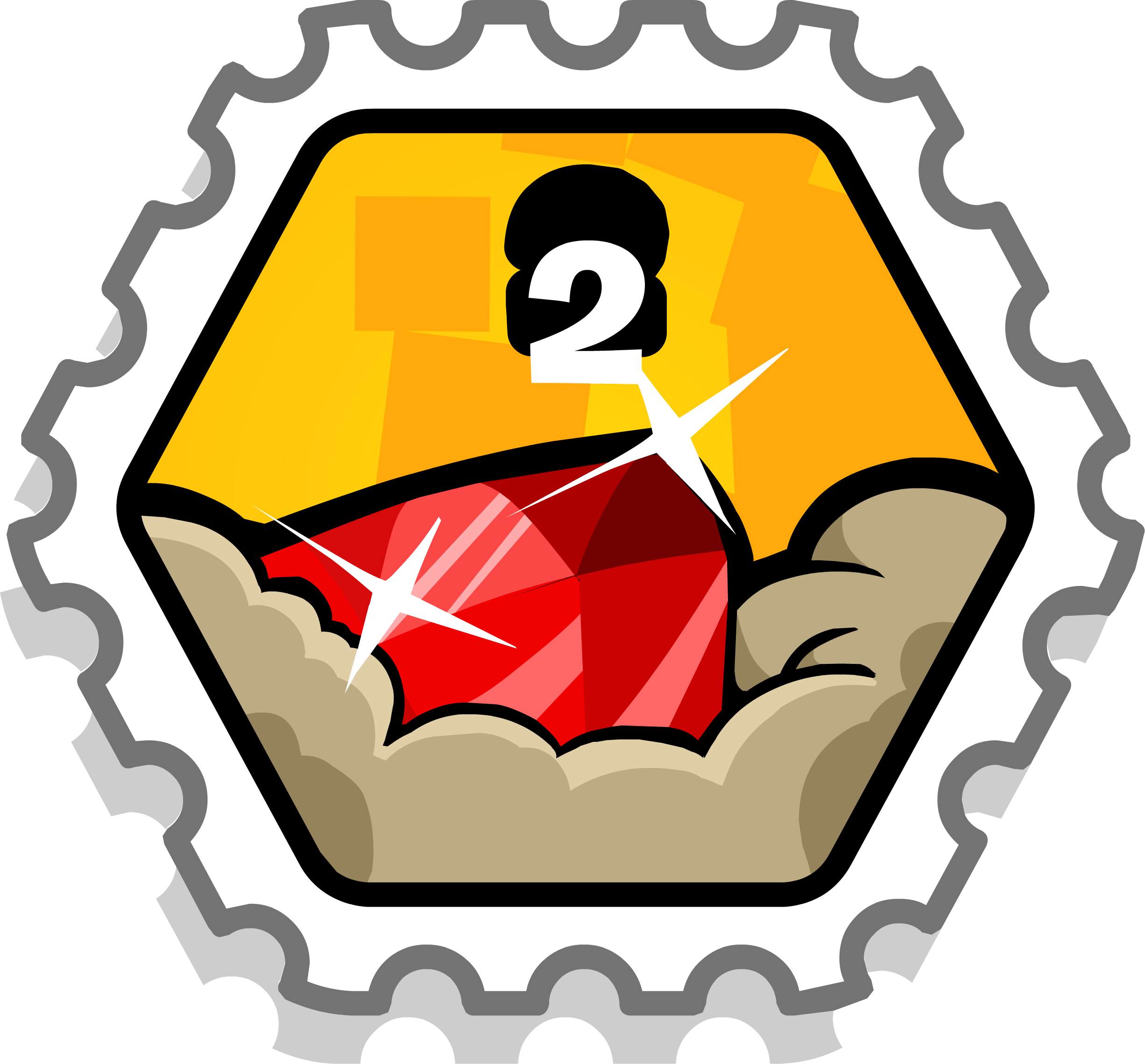 Medium - Club Penguin 2 Coin Bags Stamp Clipart (2452x2279), Png Download