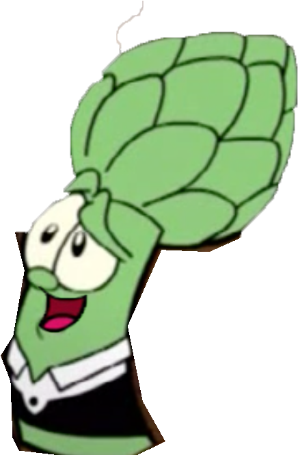 Asparagus Cartoon - Larryboy The Cartoon Adventures Clipart (492x664), Png Download