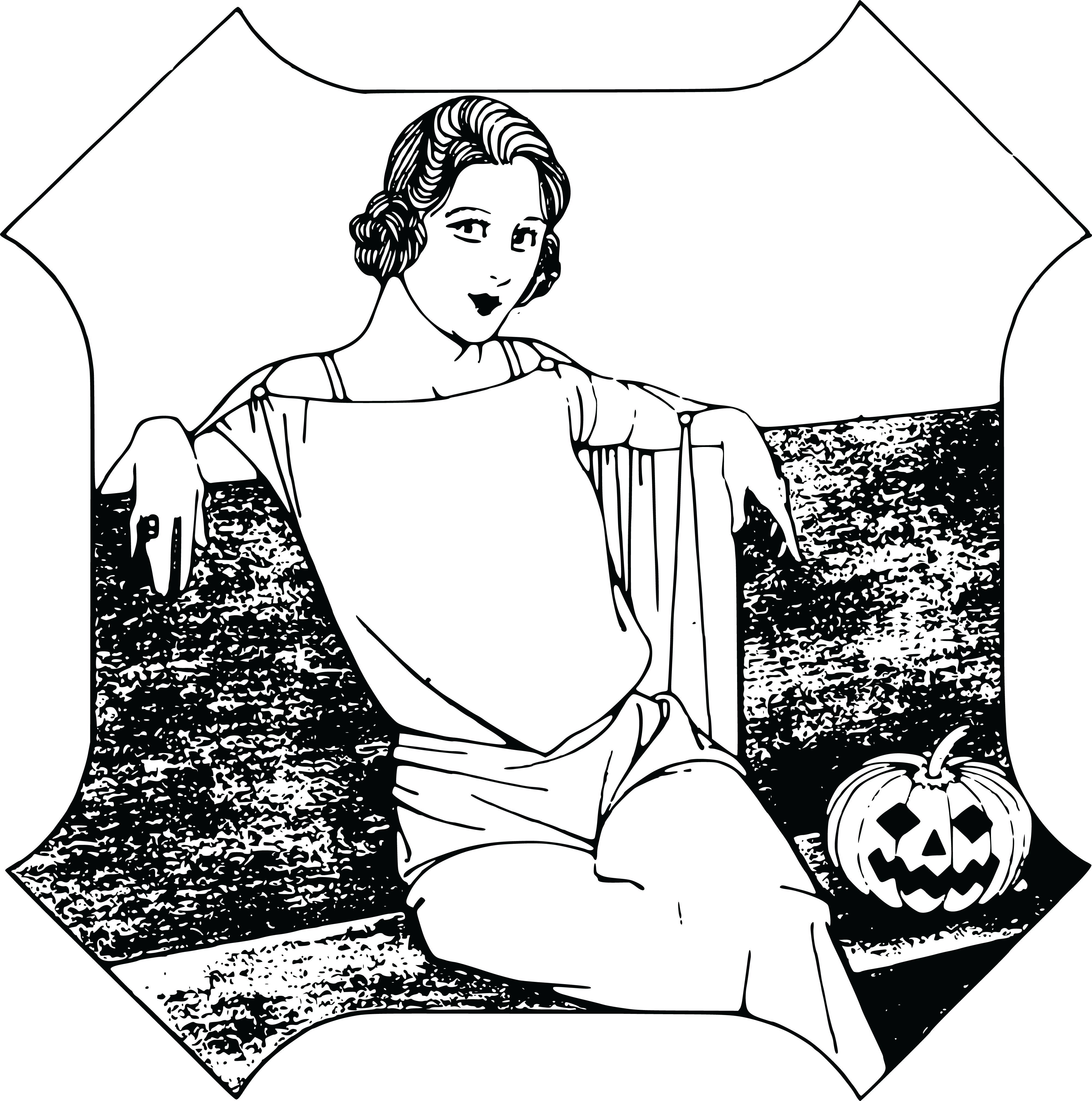 Free Clipart Of A Halloween Lady - Happy Halloween Girl T-shirt Costume Gift Trick Or - Png Download (4000x4032), Png Download