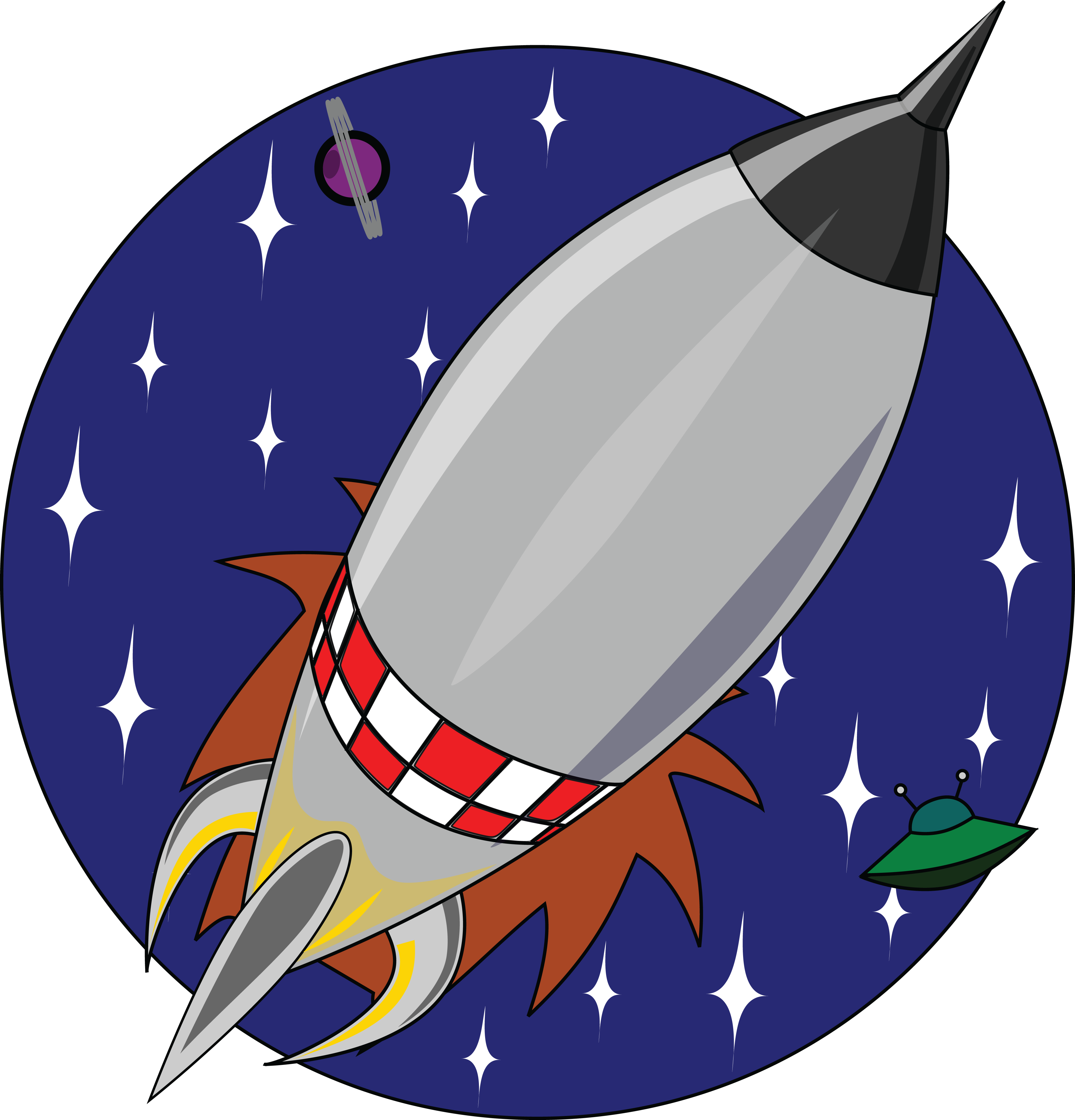 Free Clipart Of A Shuttle Rocket In A Circle - Star War. Kid Coloring Book By Capt Lucas Armstrong - Png Download (4000x4168), Png Download