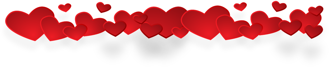 Red Hearts - Gracias Mi Amor Por Todo Lo Vivido Clipart (1280x640), Png Download